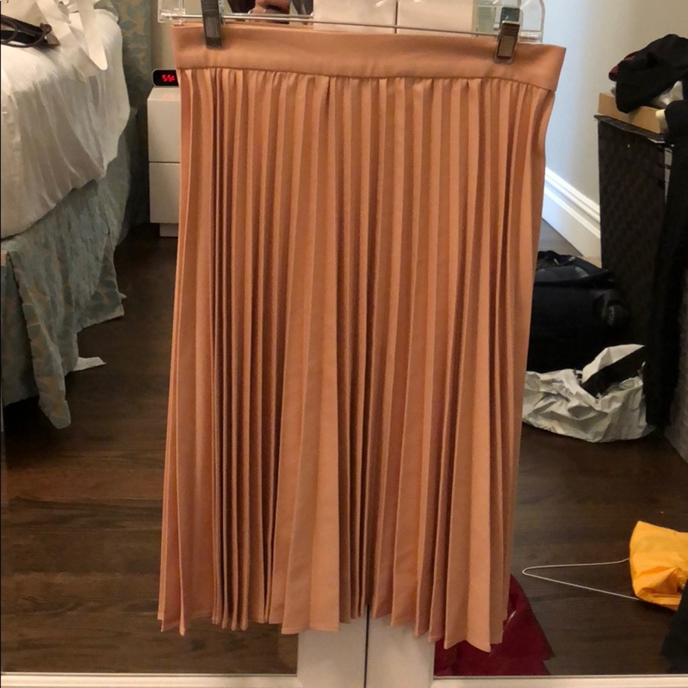 Pink pleated Zara skirt